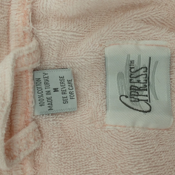 Blush Pink 100% Turkish Cotton Terry Robe Soft & Feminine Quality by Cypress 48" - Picture 7 of 12